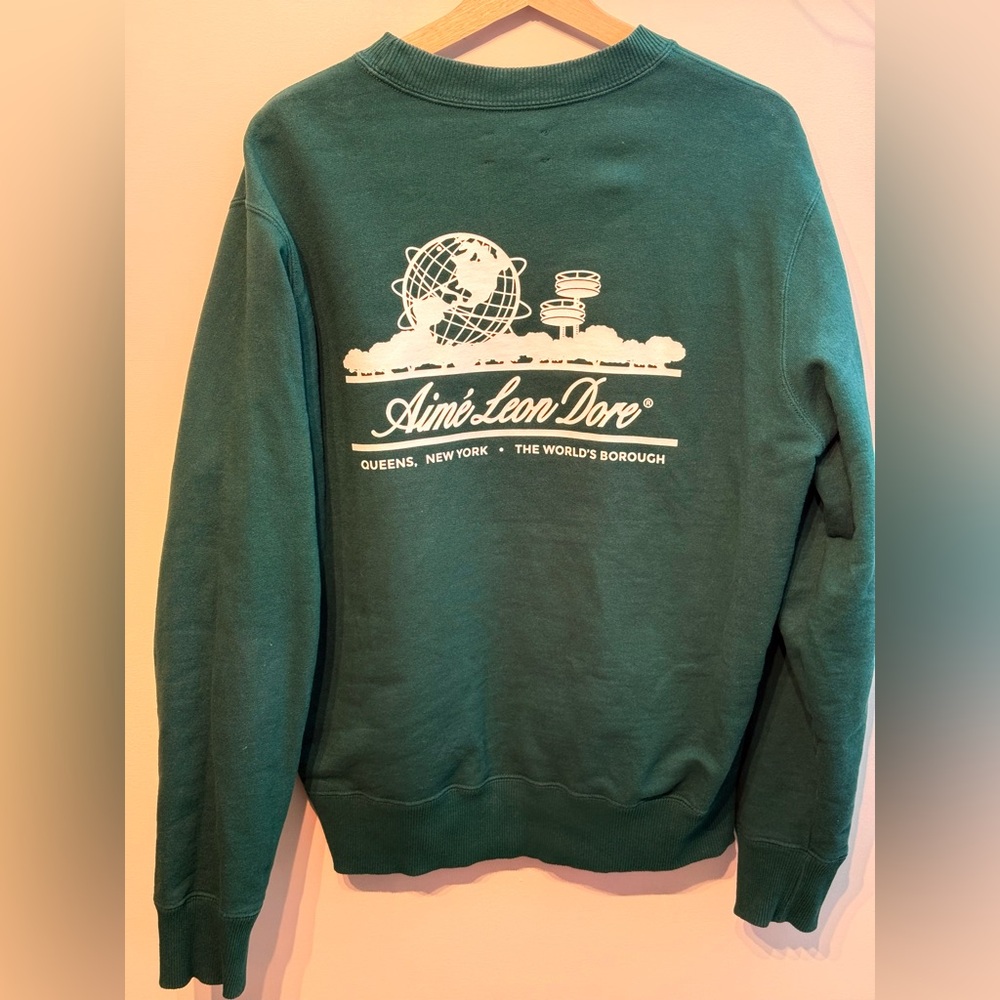 Aime Leon Dore Green Crewneck Sweater